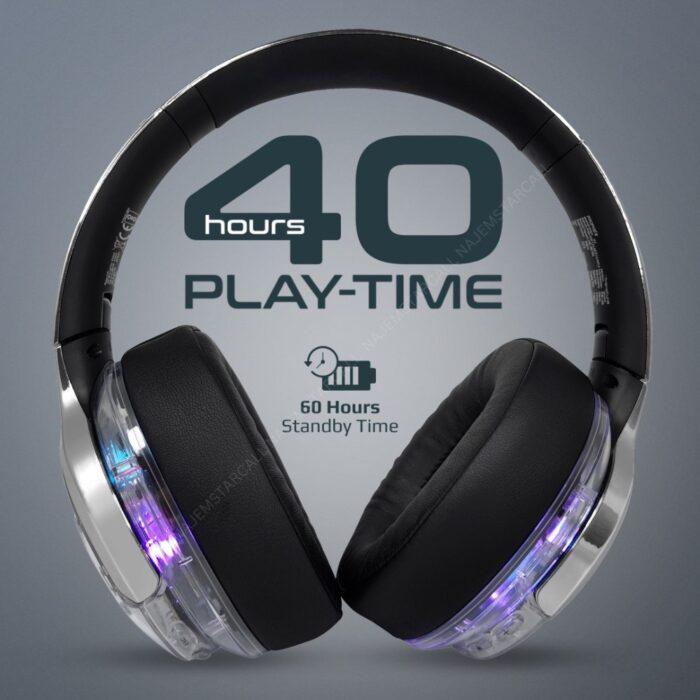 Promate TransTune RGB Lights Active Noise Cancelling Headphones - Image 4