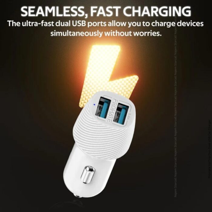 Promate VolTrip Duo Dual USB Car Charger - Image 2