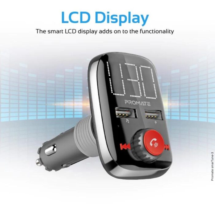 Promate Wireless In-Car FM Transmitter smarTune-3 - Image 3
