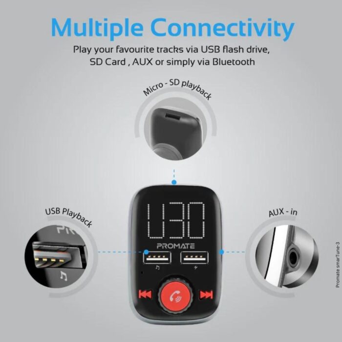 Promate Wireless In-Car FM Transmitter smarTune-3 - Image 9