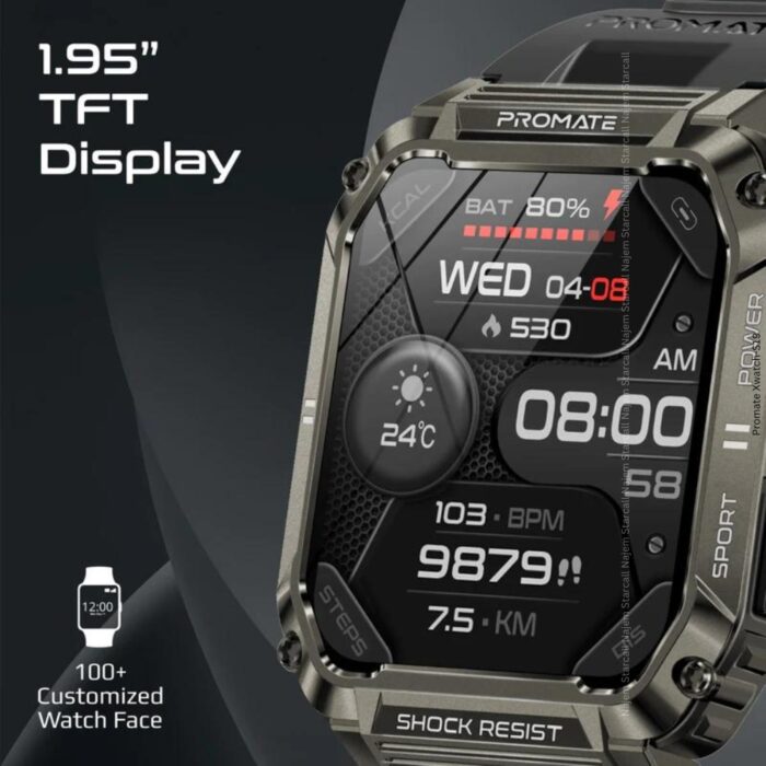 Promate Xwatch-S19 Smartwatch with BT Calling - Image 3