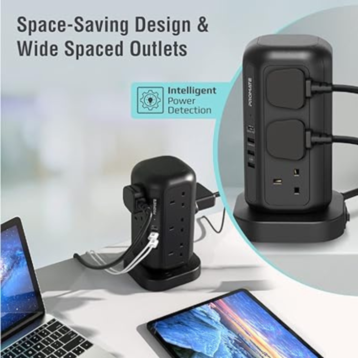 Promate PowerTower-5 Home Multi-Socket Surge - Image 2