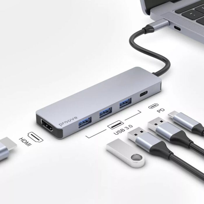 Proove Iron Link 5 in 1 HDMI 4K USB-C Adapter - Image 2