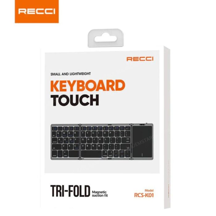 Recci Tri-Fold Touch Wireless Keyboard RCS-K01 - Image 5