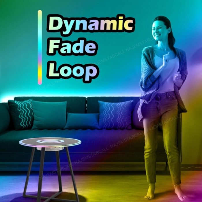 Round LED Table with Speaker and Wireless Charging - Image 3