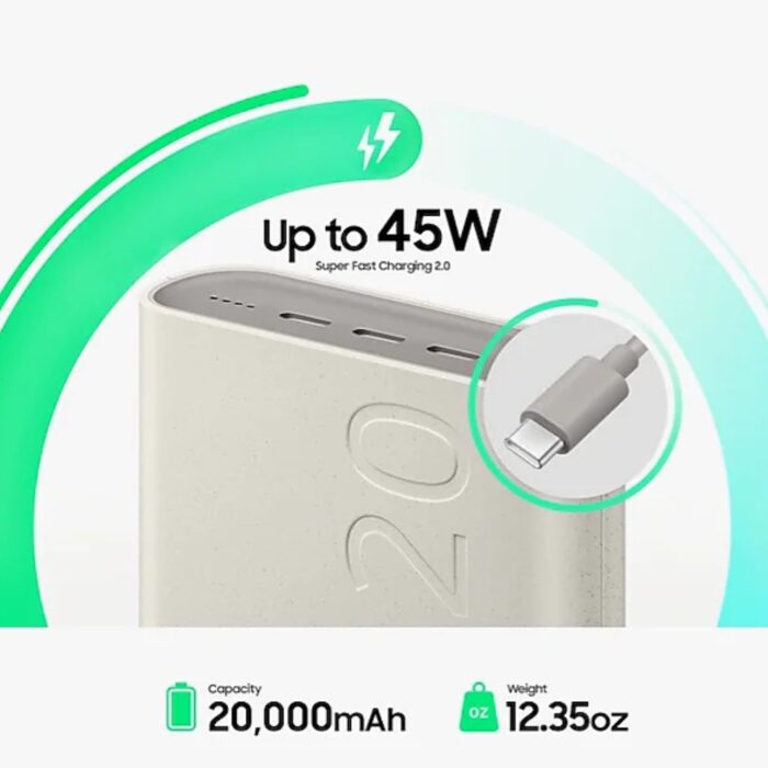 Samsung 20000mAh 45W Battery Pack (3-Ports) - Image 3