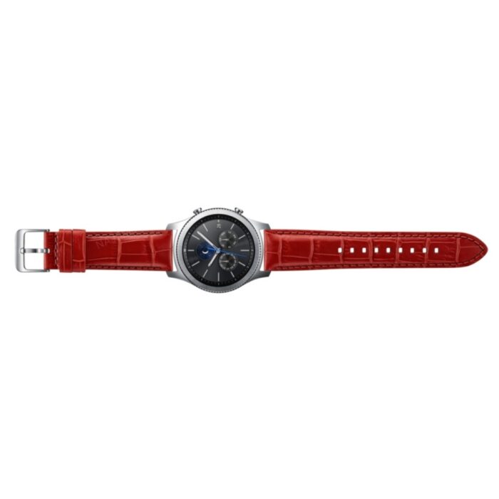 Samsung Gear S3 Alligator Leather Band 22mm Orange Red - Image 3