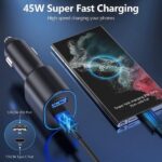 Samsung Super Fast Dual Car Charger (45W + 15W) - Image 3
