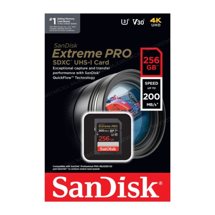 SanDisk 256GB Extreme PRO SDXC UHS-I Card (200MBs) - Image 2