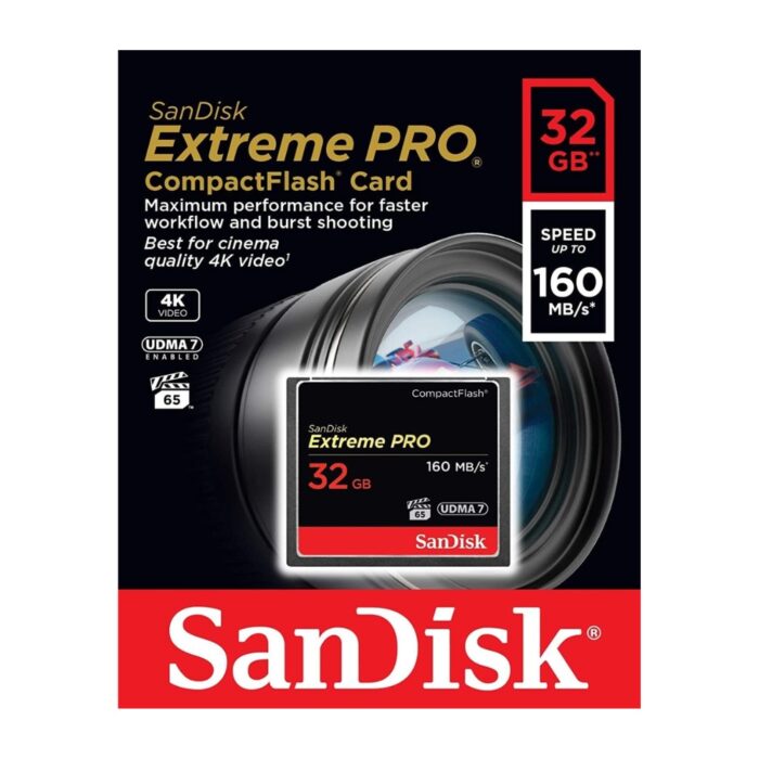 SanDisk 32GB Extreme PRO CompactFlash Memory Card 160MBs - Image 4