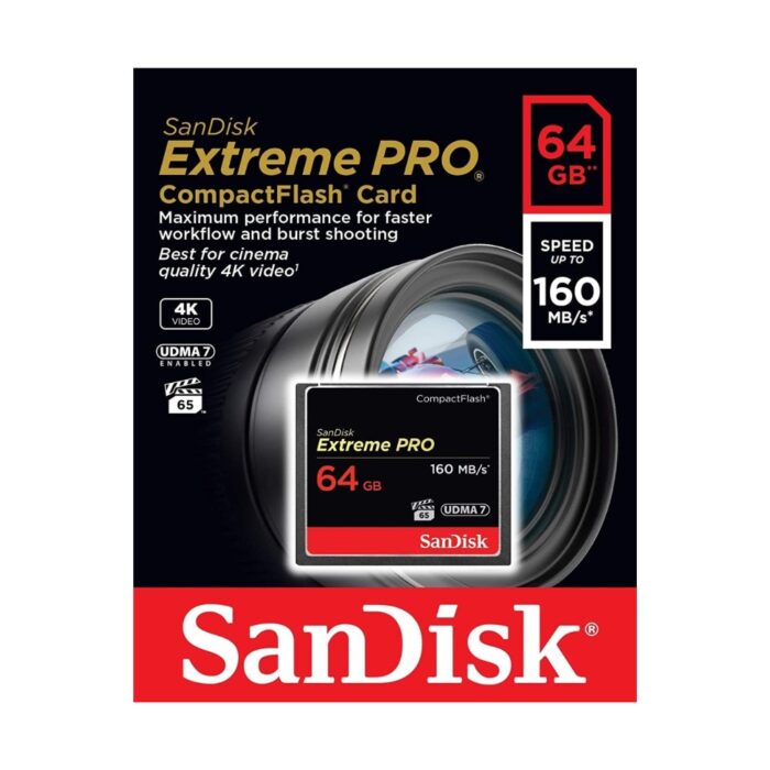 SanDisk 64GB Extreme PRO CompactFlash Memory Card 160MBs - Image 5