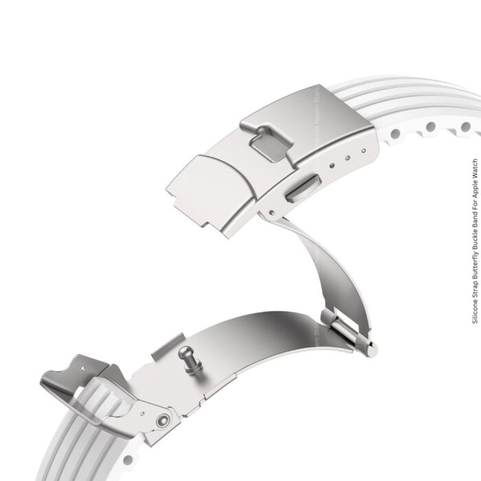 Silicone Strap Butterfly Buckle Band For Apple Watch 42 44 45 49mm - Image 2