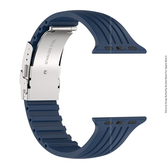 Silicone Strap Butterfly Buckle Band For Apple Watch 42 44 45 49mm - Image 8