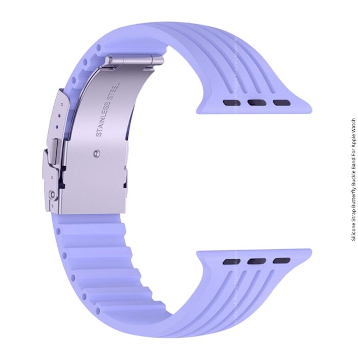 Silicone Strap Butterfly Buckle Band For Apple Watch 42 44 45 49mm - Image 9
