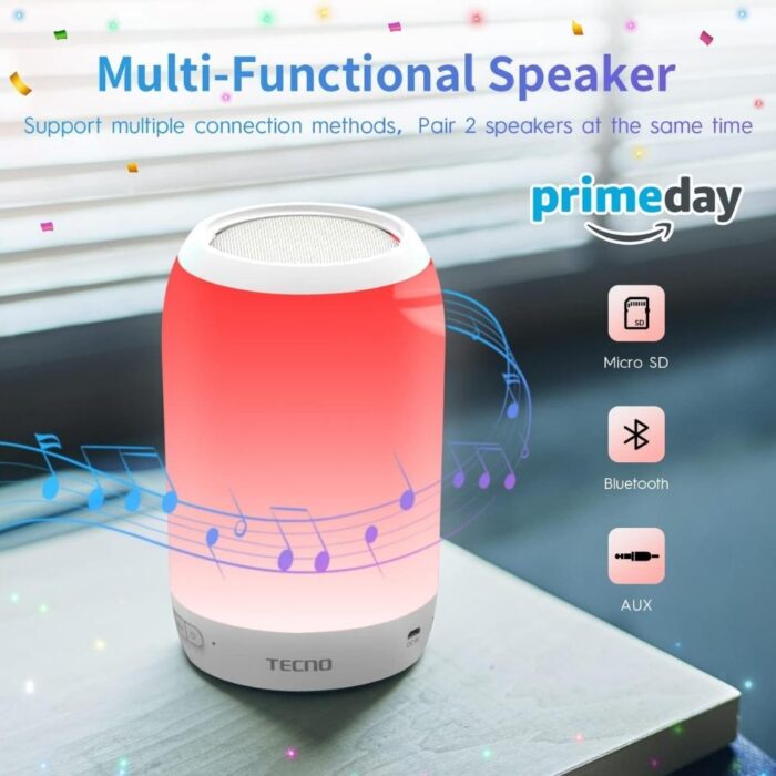 Tecno Square S2 Portable Night Light Bluetooth Speakers with Microphone - Image 2