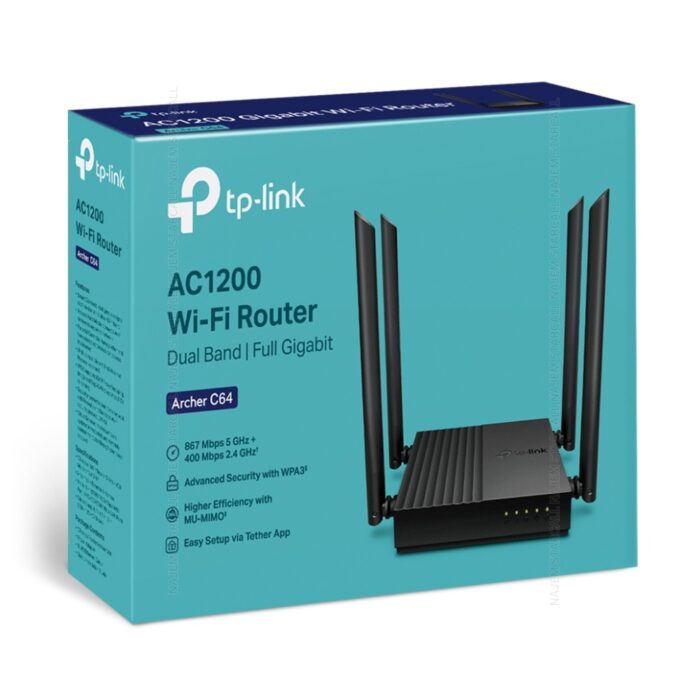 Tp-Link Archer C64 AC1200 Wireless MU-MIMO WiFi Router - Image 7