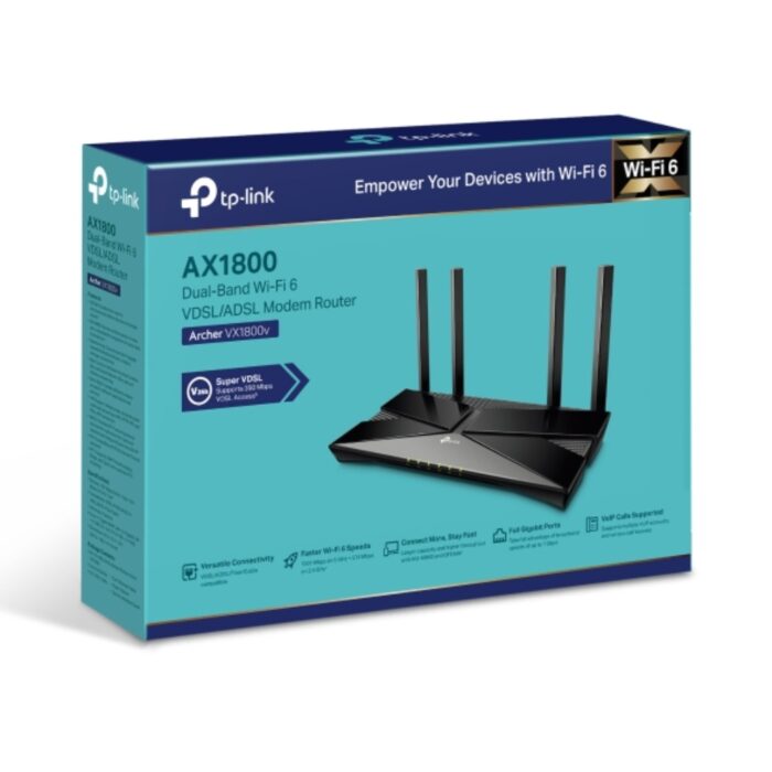 Tp-Link Archer VX1800v AX1800 Dual-Band Wi-Fi 6 VDSL/ADSL Modem Router - Image 5