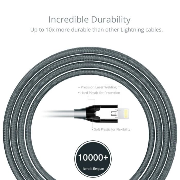 Tronsmart Double Braided Nylon Lightning Cable - Image 2