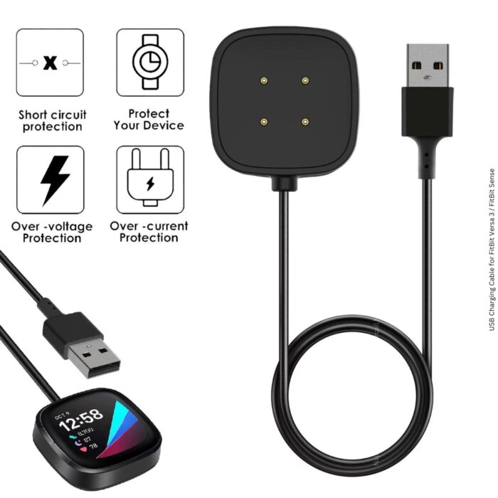 USB Charging Cable for FitBit Versa 3 / FitBit Sense - Image 2