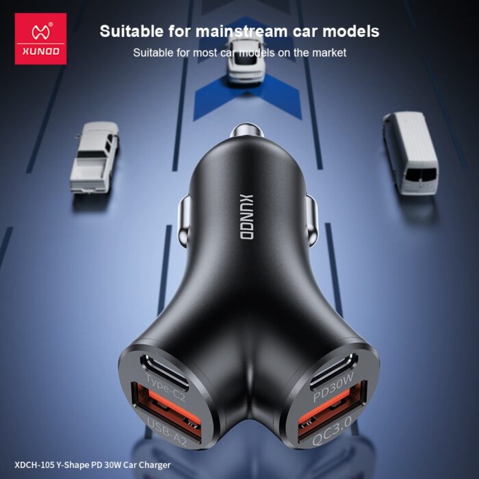 Xundd XDCH-105 Y-Shape PD 30W Car Charger - Image 6