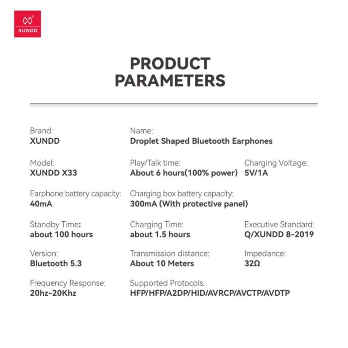 Xundd TWS Bluetooth Earphones X33 - Image 7