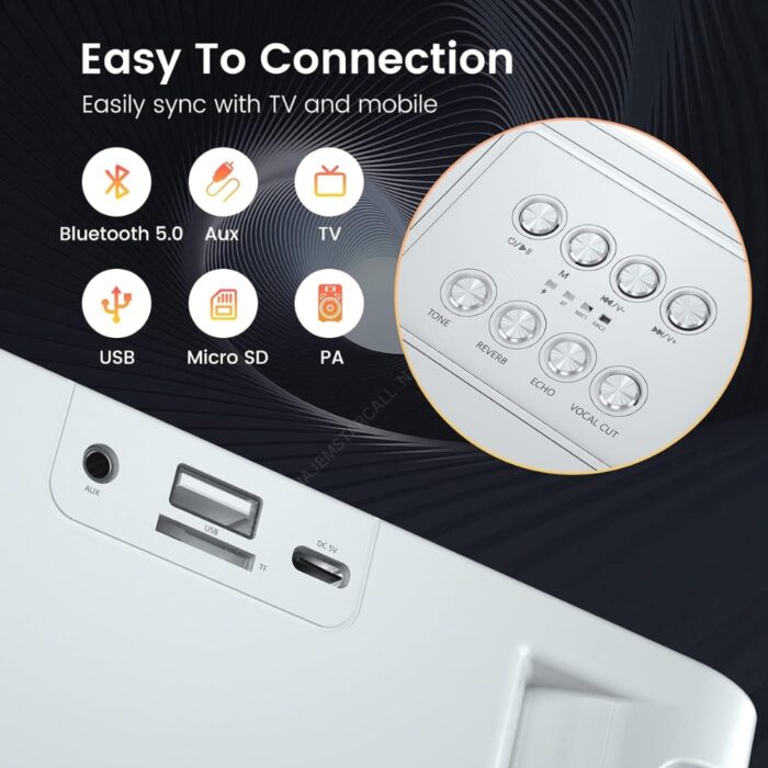 Xundd Wireless Karaoke Speaker Dual Microphone YS-219 - Image 8