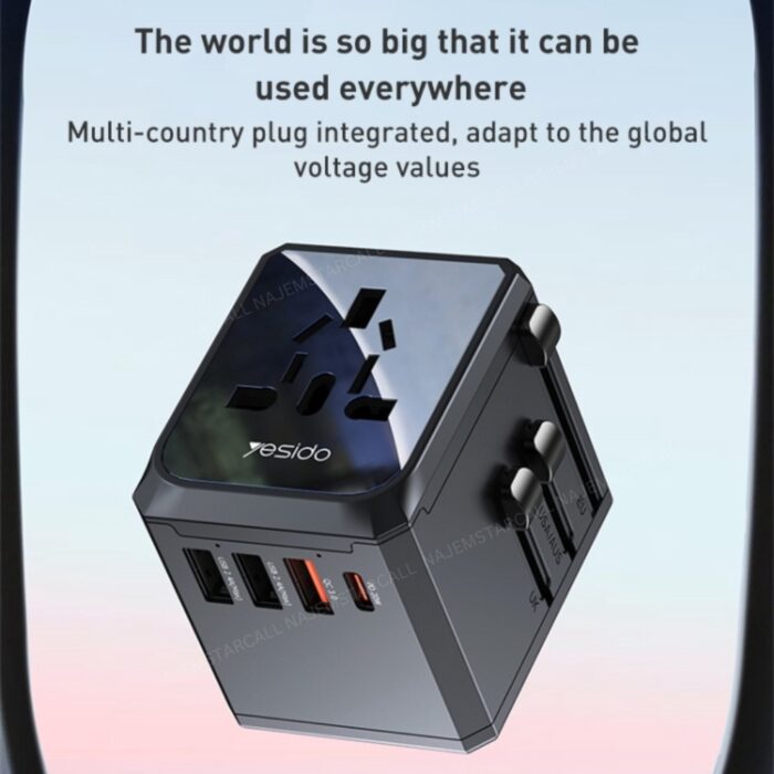 Yesido 20W Universal Plug Travel Adapter MC24 - Image 3