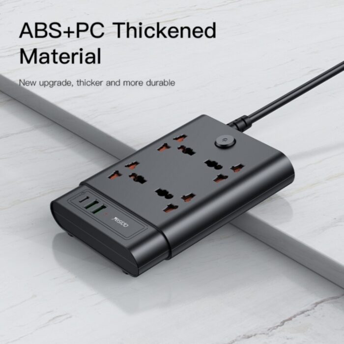 Yesido 2650W Power Socket with 2 USB 1 USB-C 38W Output MC11 - Image 5