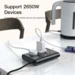 Yesido 2650W Power Socket with 6 USB MC08 - Image 2