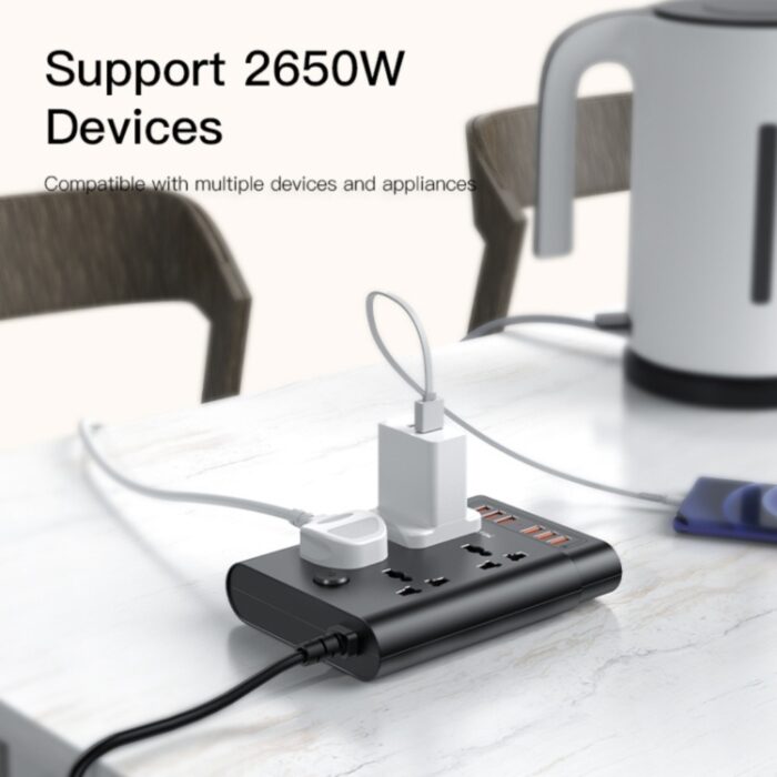 Yesido 2650W Power Socket with 6 USB MC08 - Image 2