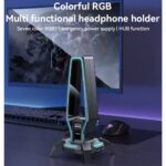 Yesido 3 in 1 Headset Stand with RCB Lights USB Hub Audio Adapter HB25 - Image 8