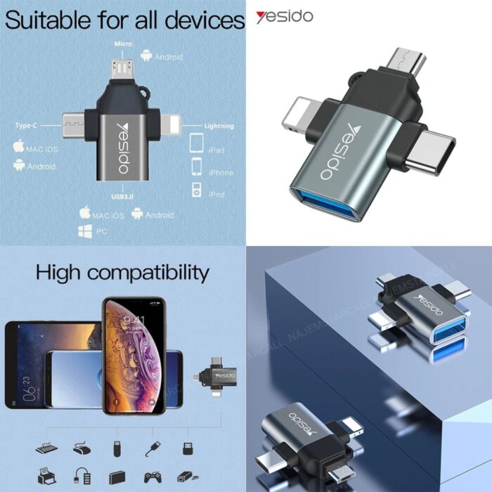 Yesido 3 in 1 OTG Adapter GS15 - Image 2
