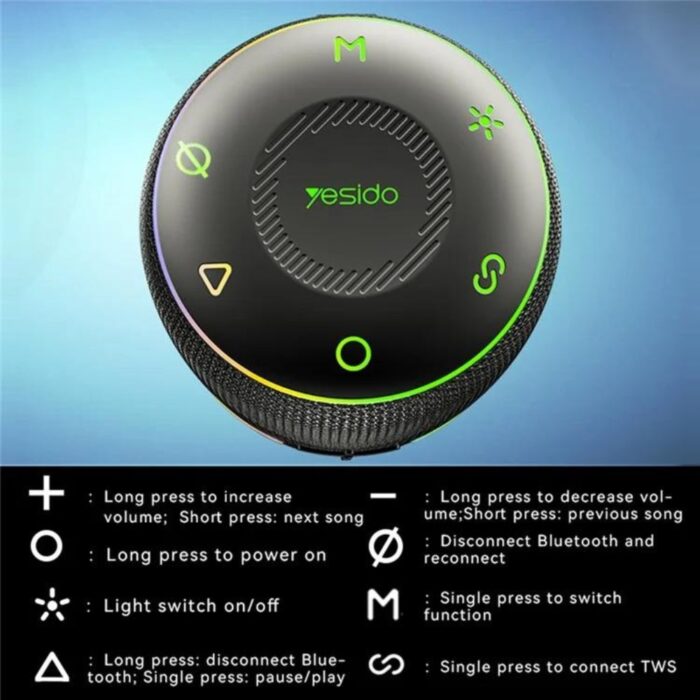Yesido 30W Portable Wireless Speaker YSW22 - Image 6