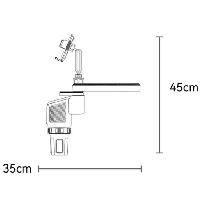 Yesido C274 4in1 Multifunctional Car Cup Holder and Tray Stand - Image 3