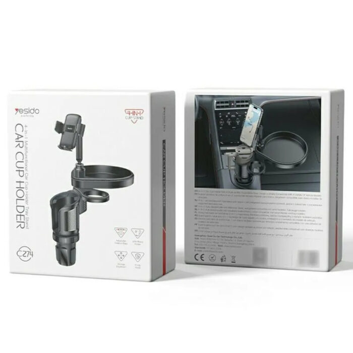 Yesido C274 4in1 Multifunctional Car Cup Holder and Tray Stand - Image 2