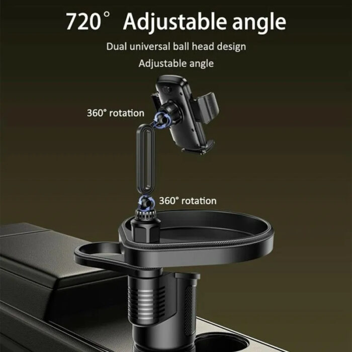 Yesido C274 4in1 Multifunctional Car Cup Holder and Tray Stand - Image 9