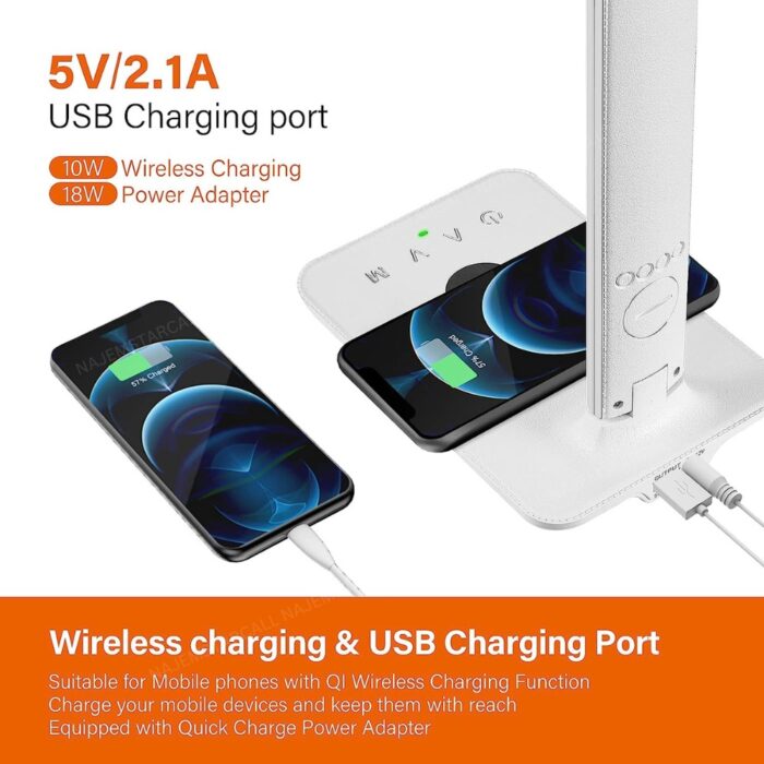 Yesido Desk Lamp with Wireless Charger and LCD Function DS20 - Image 4