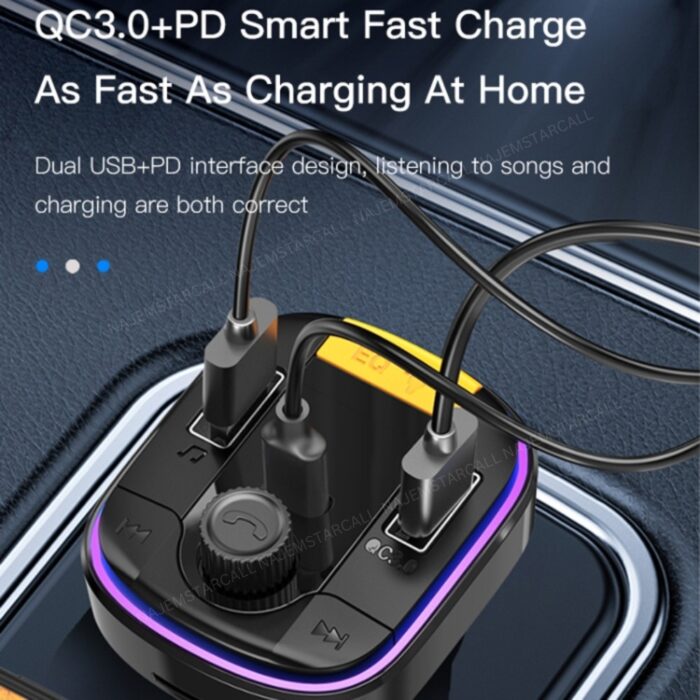 Yesido FM Transmitter with PD Car Charger Y45 - Image 5