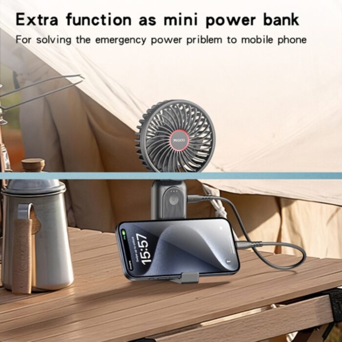 Yesido Foldable Silent Handheld USB Charging Fan YF10 - Image 10