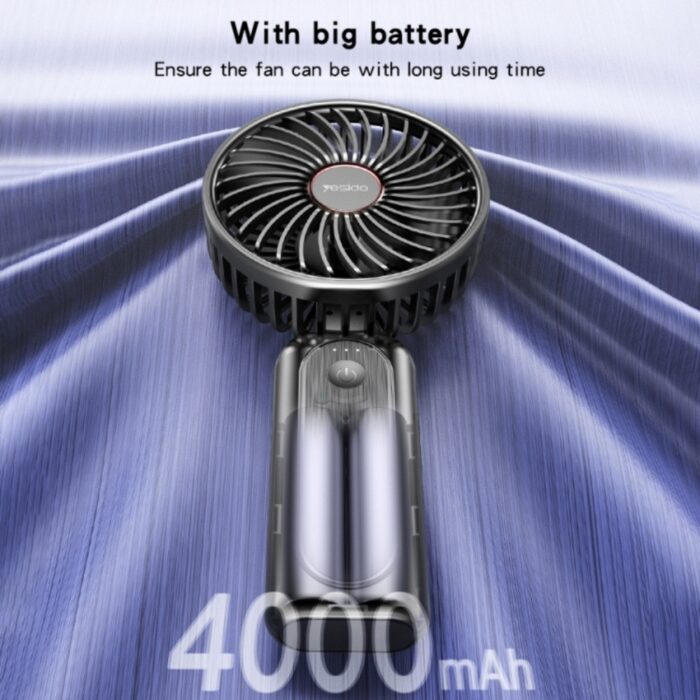 Yesido Foldable Silent Handheld USB Charging Fan YF10 - Image 2