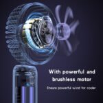 Yesido Foldable Silent Handheld USB Charging Fan YF10 - Image 4