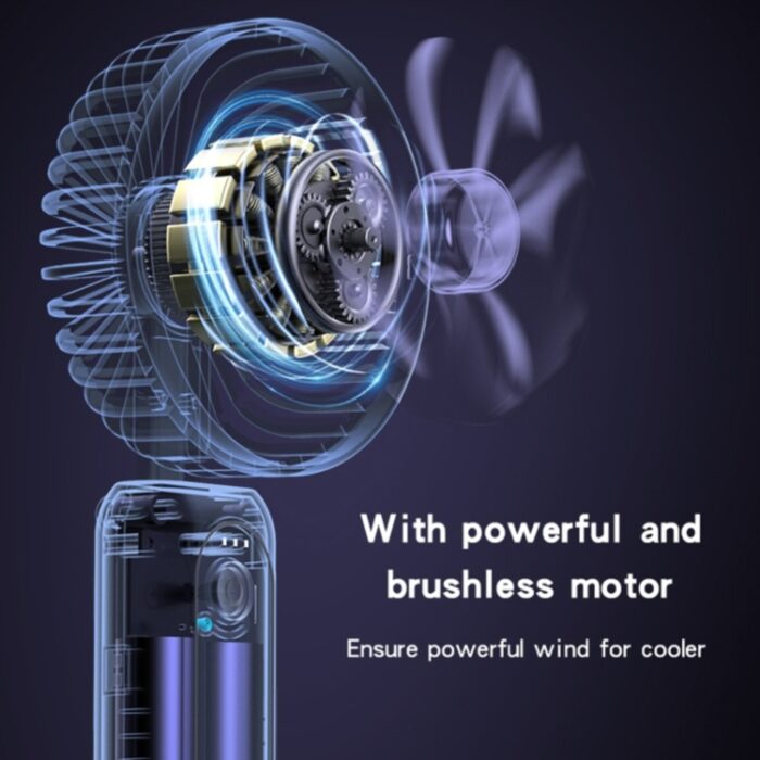 Yesido Foldable Silent Handheld USB Charging Fan YF10 - Image 4
