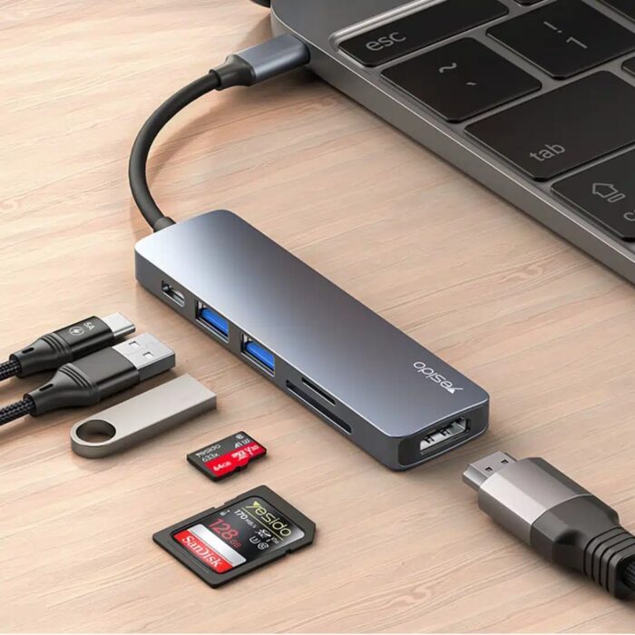 Yesido HB11 6 in 1 Intelligent HUB Docking Station - Image 2