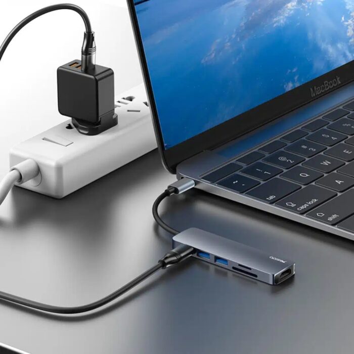 Yesido HB11 6 in 1 Intelligent HUB Docking Station - Image 3