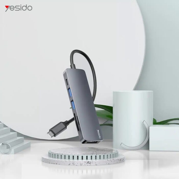 Yesido HB11 6 in 1 Intelligent HUB Docking Station - Image 4