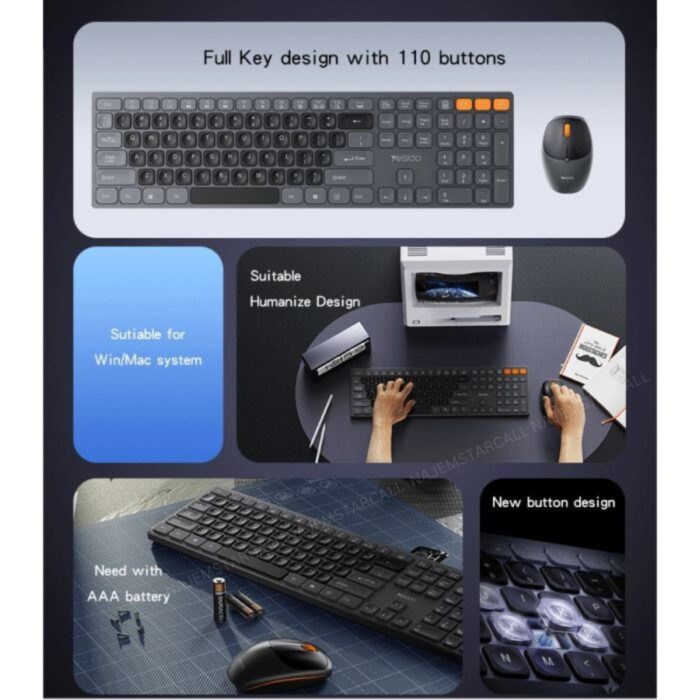 Yesido KB19 Wireless Keyboard and Mouse Set - Image 2