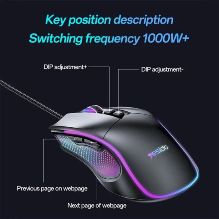 Yesido KB20 USB Wired Gaming Mouse 7200DPI - Image 5