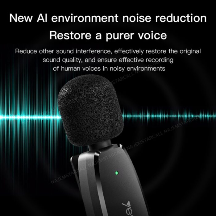 Yesido KR12 Low-latency Wireless Lavalier Microphone - Image 2