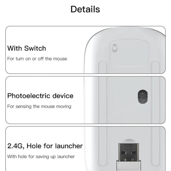 Yesido Slim Rechargeable Wireless Mouse KB15 - Image 8