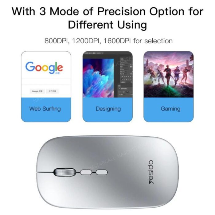 Yesido Slim Rechargeable Wireless Mouse KB15 - Image 9